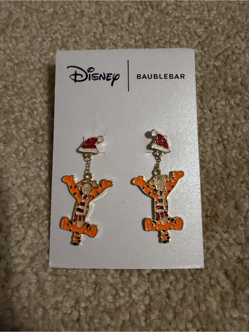 BaubleBar Disney Tigger Dangle Earrings - Orange, Red, Gold
